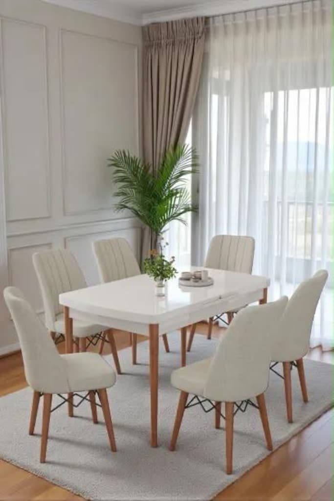 Ahşap Yemek Masa sandalye takımı - 15