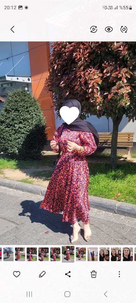 saten elbise
