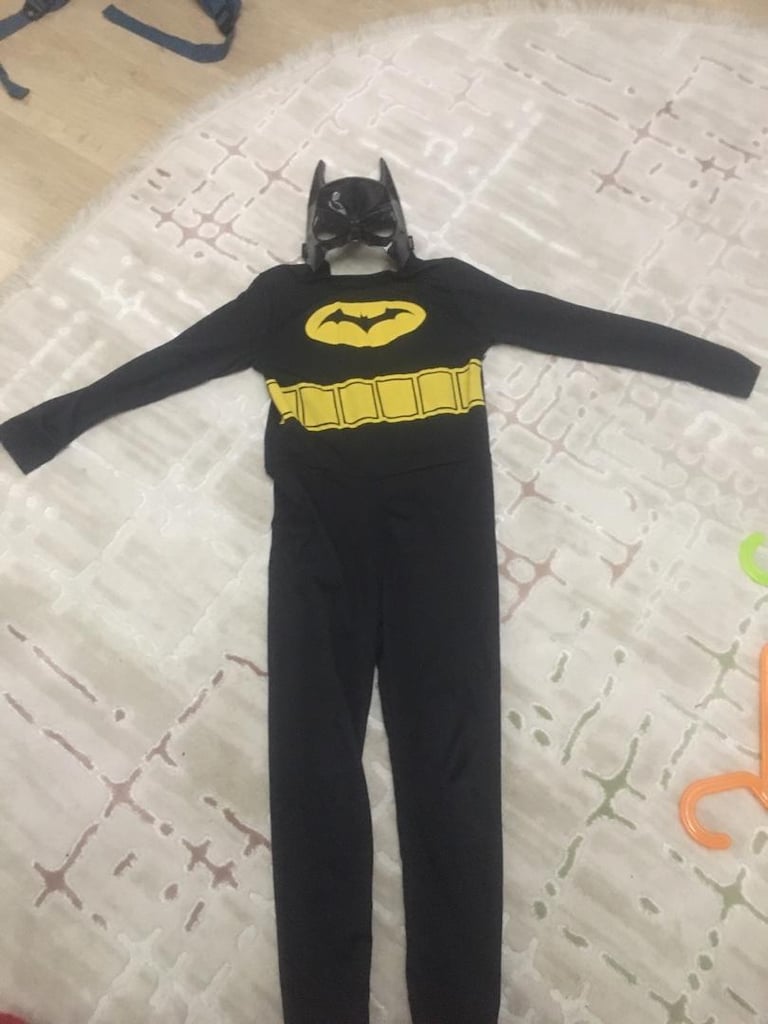 Kedi çocuk cat boy ve batman kostümü iki kostüm birlikte uyguna kostüm - 5