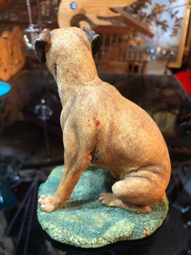 Goebel Saphir Damgalı El Boyama Boxer Köpek Heykeli Biblo - 4