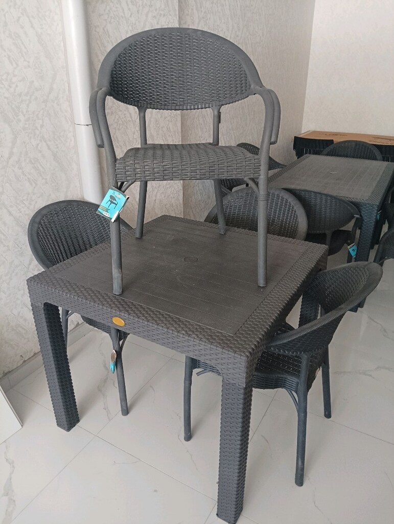 rattan bahçe mobilyası uygun fiyata kaliteli ürünler 90*90 sabit masa - 5