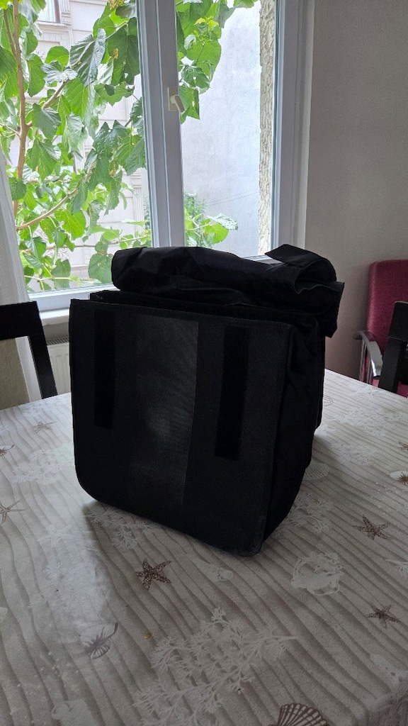 Btwin bisiklet yan çanta 2 x 20 litre siyah - 8