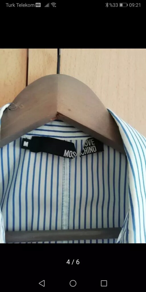 Mavi Çizgili Kısa Kollu Gömlek - Kısa Kollu Erkek Gömleği - 6