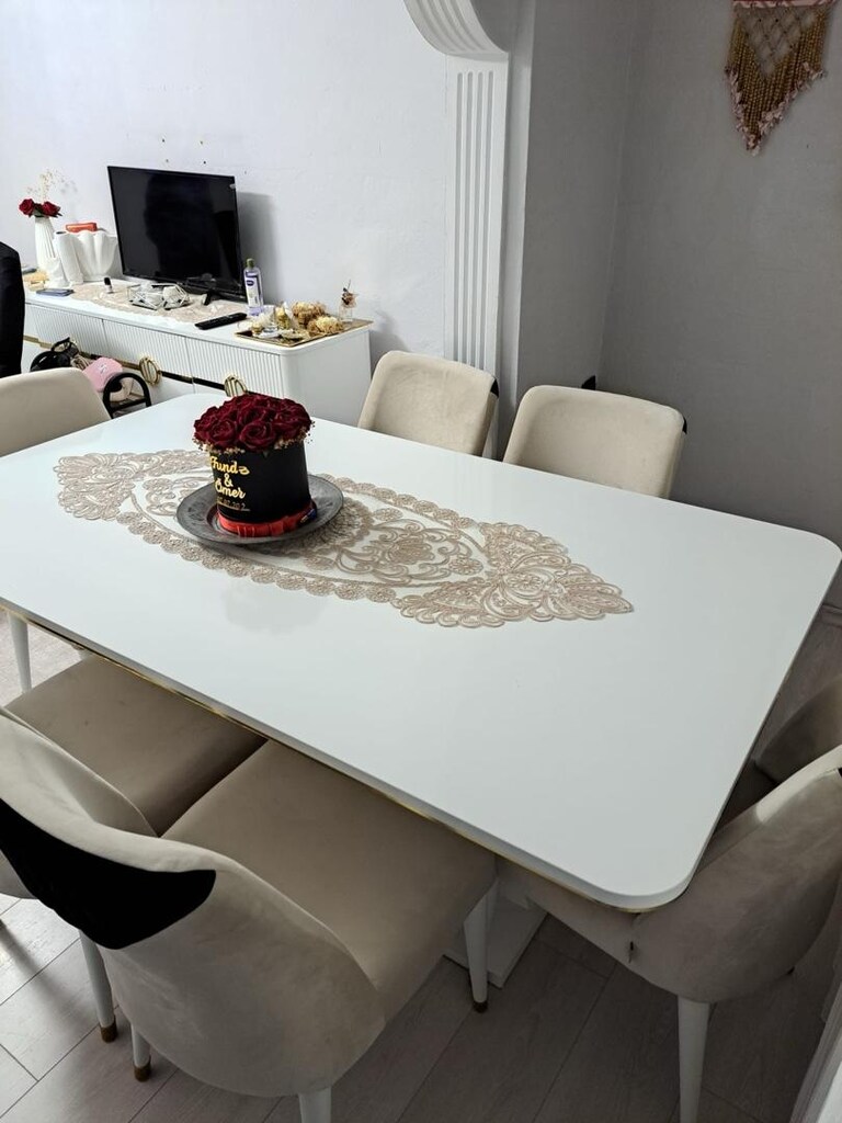 8 Kişilik MDF Yemek Masası - 2