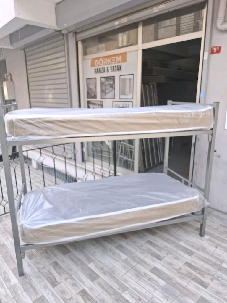 DEMİR İSCİ RANZASİ 2 YATAKLİ AYNI GÜN ÜCRETSİZ TESLİMAT - 6