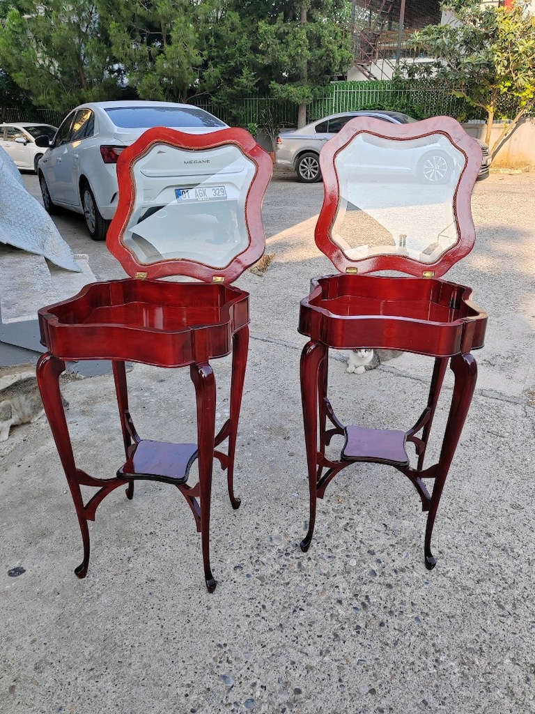 İtalyan gül teşhir sehpa 45*45*74 - 3