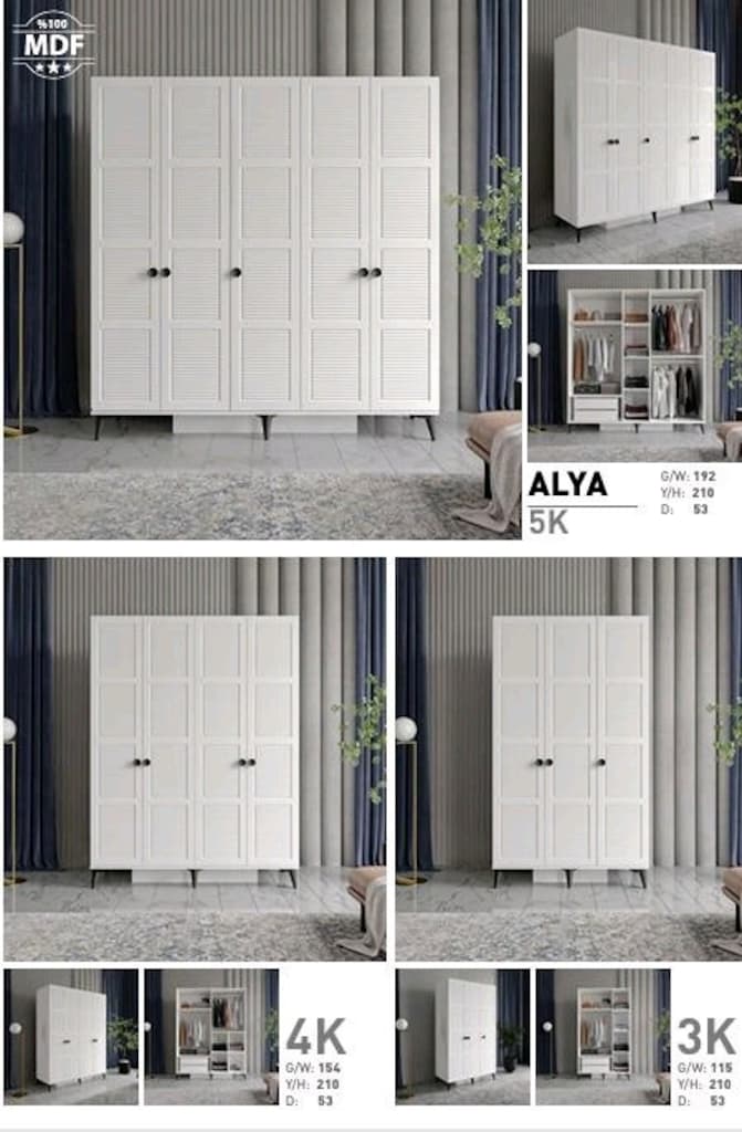 Elbise Dolabı Gardırop Sıfır İmalattan Mebran Mdf - 9