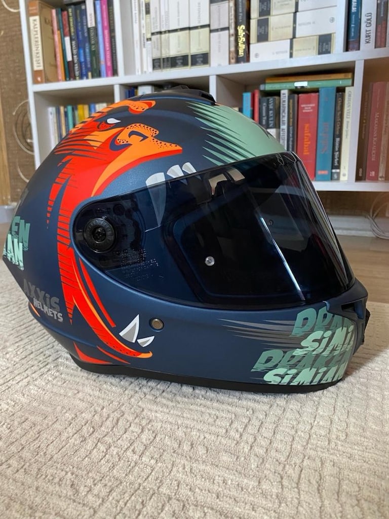 AXXİS Draken S Simian B6 Mat Full Face Kapalı Kask S beden - 13