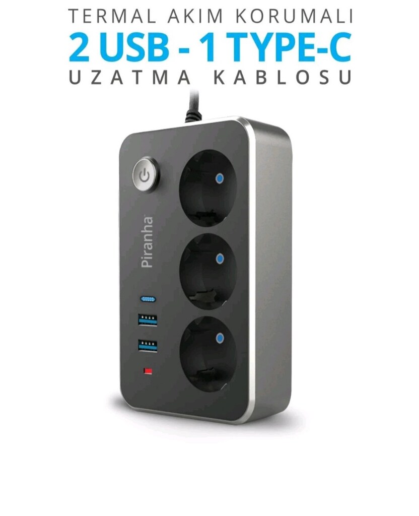 Piranha 45650 Akım Korumalı Uzatma Priz - 2