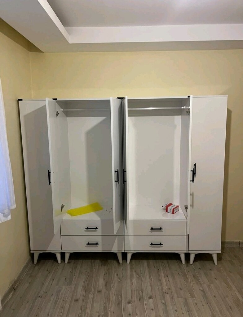 6 KAPILI BEYAZ DOLAP GARDROP - 3