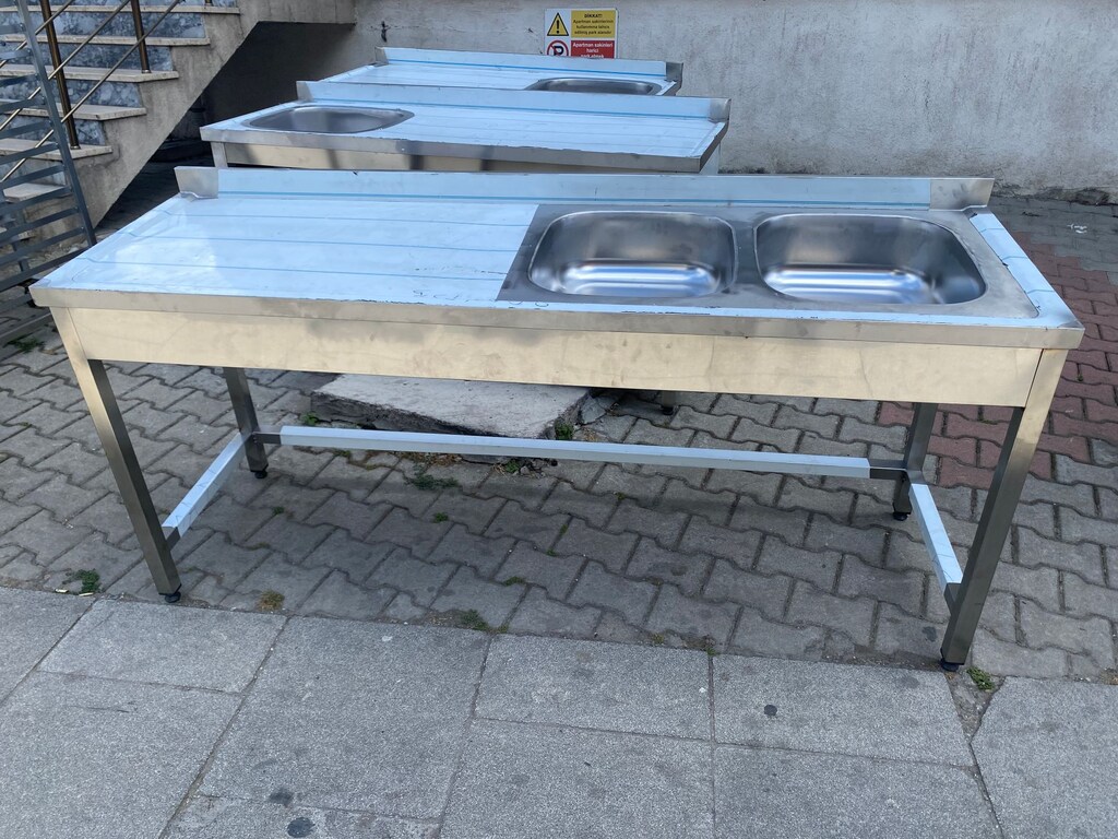 430 ÇELİK ÇİFT EVYELİ EVİYE PASLANMAZ ÇALIŞMA TEZGAHI - 2