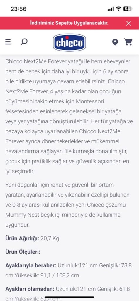 Chicco next2me forever bebek yatağı - 8