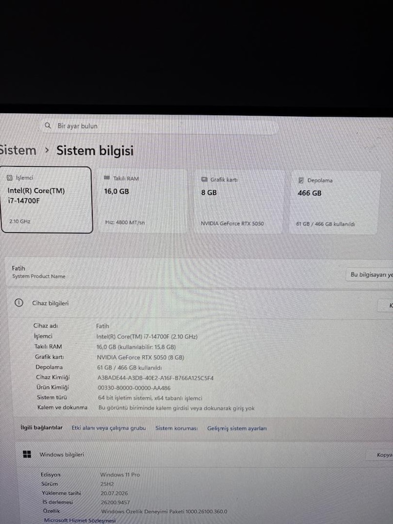 SIFIR / SIFIR AYARINDA - ÜST SEVİYE OYUN VE İŞ BİLGİSAYARI - 5