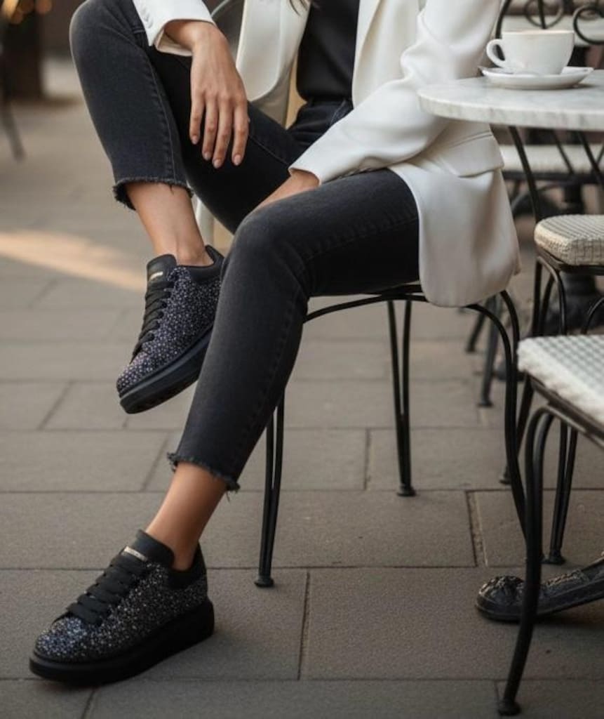 ‼‼BİTTİ‼ SON 37-38‼ALEXANDER MCQUEEN SİYAH GÜMÜŞ