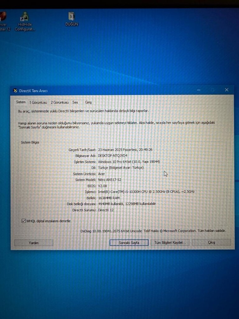 Acer Nitro 5 AN517-52 144 Hz FHD Ekran - 5