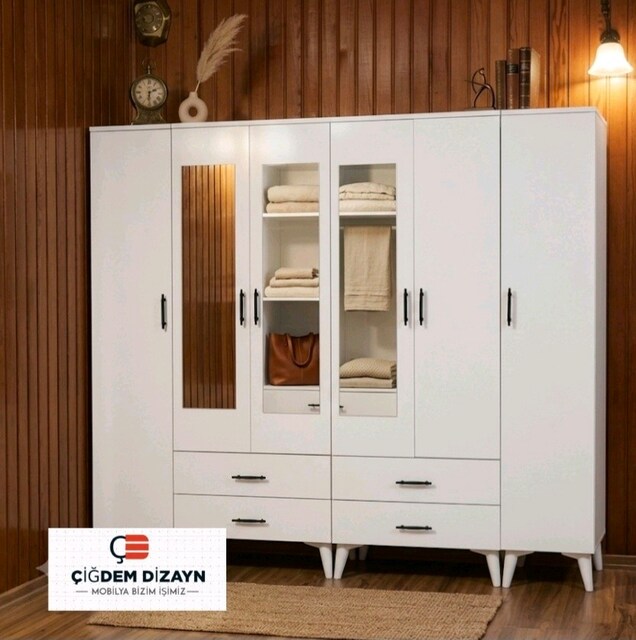 DOLAP GARDROP 6 KAPILI İMALATTAN SIFIR ÜRÜNLER KAPIDA ÖDEME İLE
