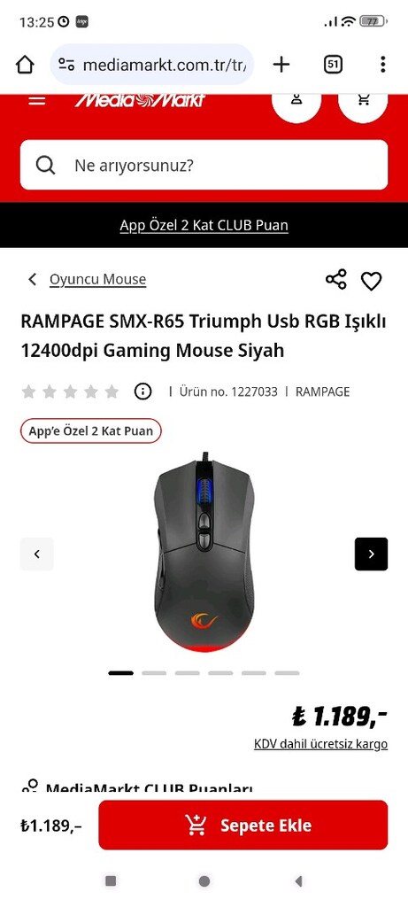 RAMPAGE SMX-R65 Triumph Usb RGB Işıklı 12400dpi Gaming Mouse Siyah - 7