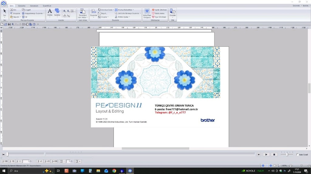 BROTHER PE DESIGN 11 TÜRKÇE MENÜ - 3