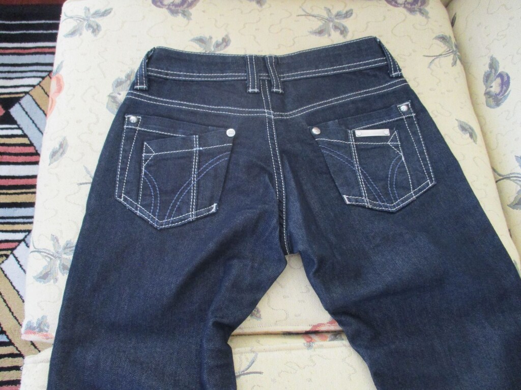 Dolce & Gabbana 14 Classic Koyu Lacivert %100 Keten Pantolon - Size 26 - 3