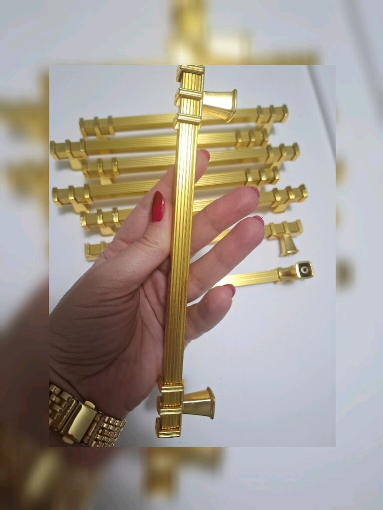 METAL GOLD ALTIN DOLAP MOBİLYA KULPU HER BOY LÜX ÇOK SAĞLAM - 3