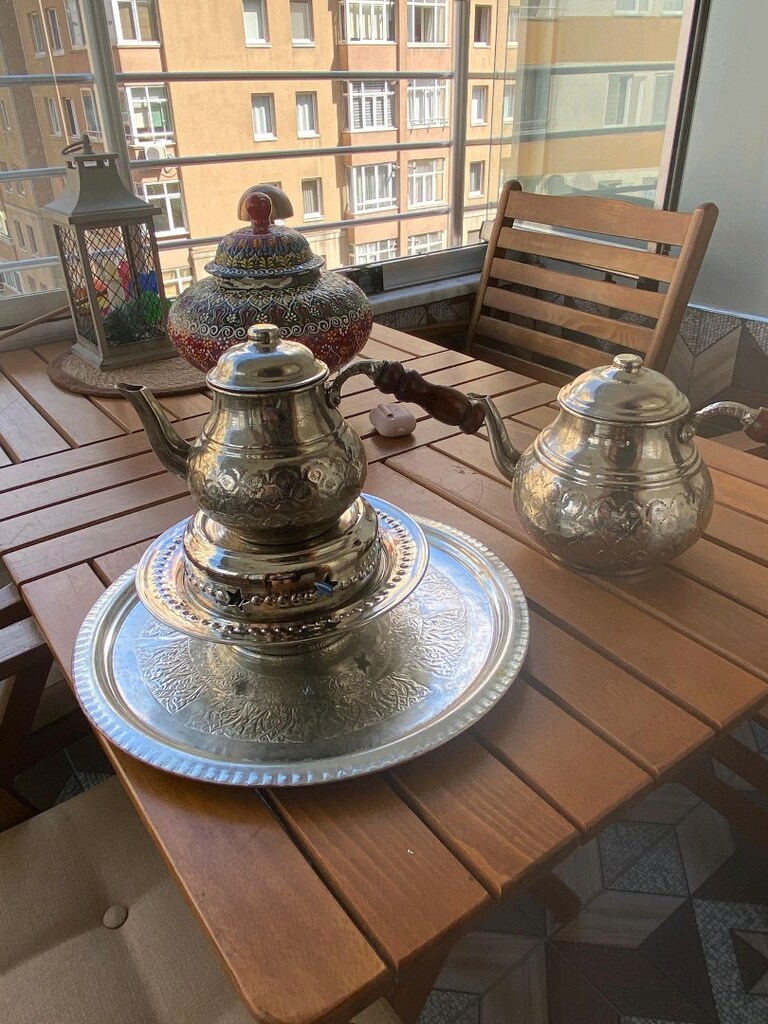 Kayseri'de özel el yapımı bakır çaydanlık seti 15 takım var - 4