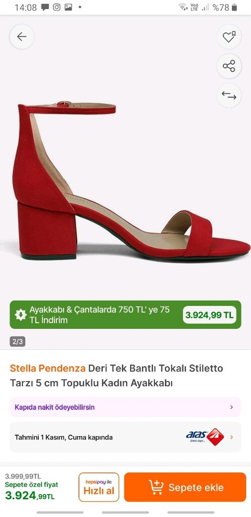 Aldo ayakkabı deri sandalet ideal topuklu 37 numara - 5