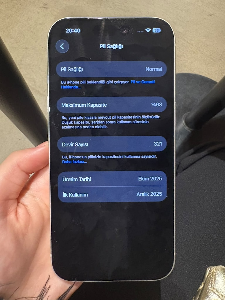 iPhone 17 Pro 256 GB Beyaz – Pil %93 – Çiziksiz – IKOS Dahil - 2