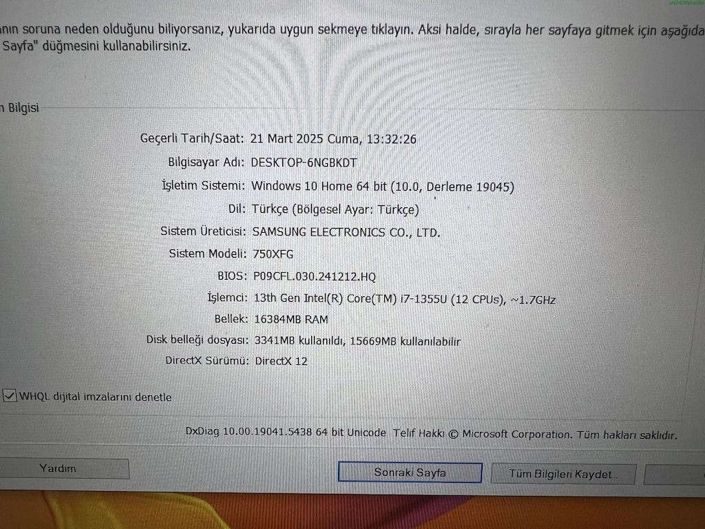 SAMSUNG GALAXY BOOK İ7 13. NESİL 16 GB RAM 512 M2SSD - 7