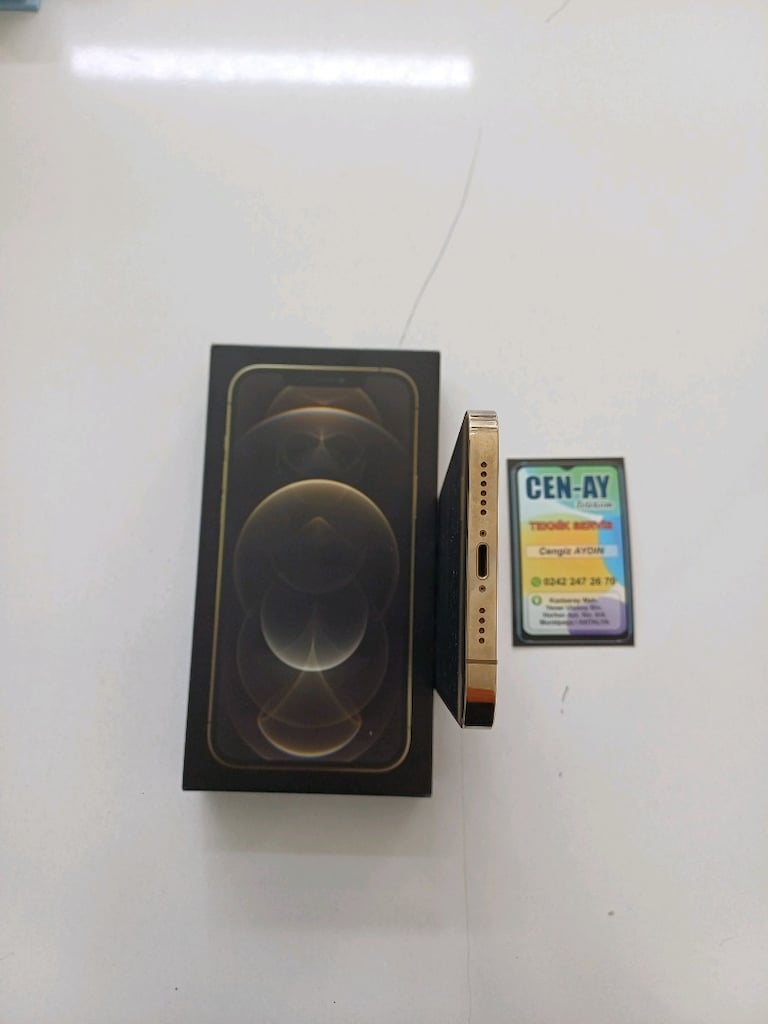 İPHONE 12 PRO MAX 128GB PİL %100 GOLD RENK - 7
