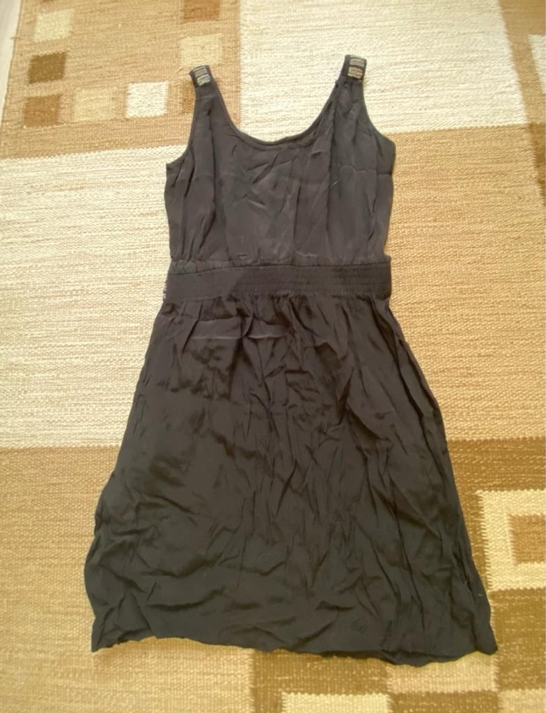 Mango Şık Siyah Kolsuz mini Elbise - 6