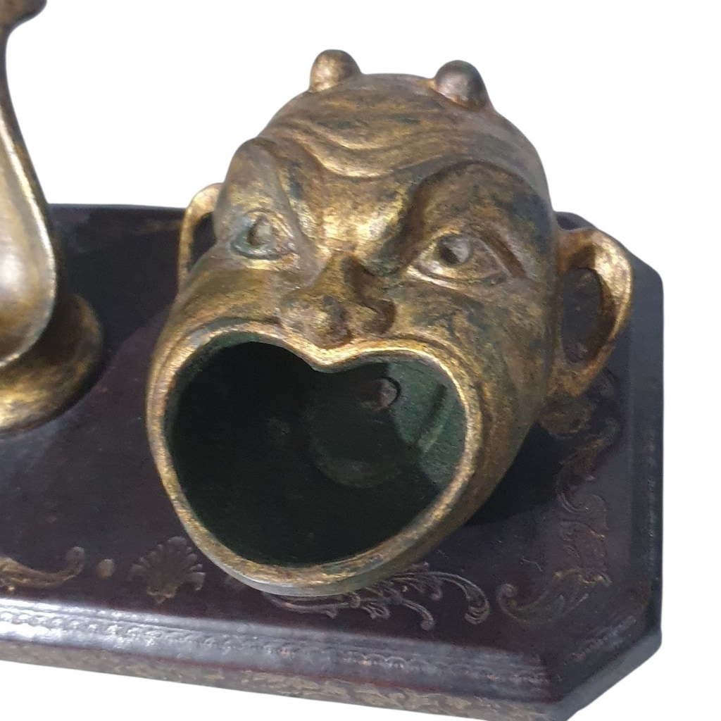 Vintage Bronz stant ve küllük - 2