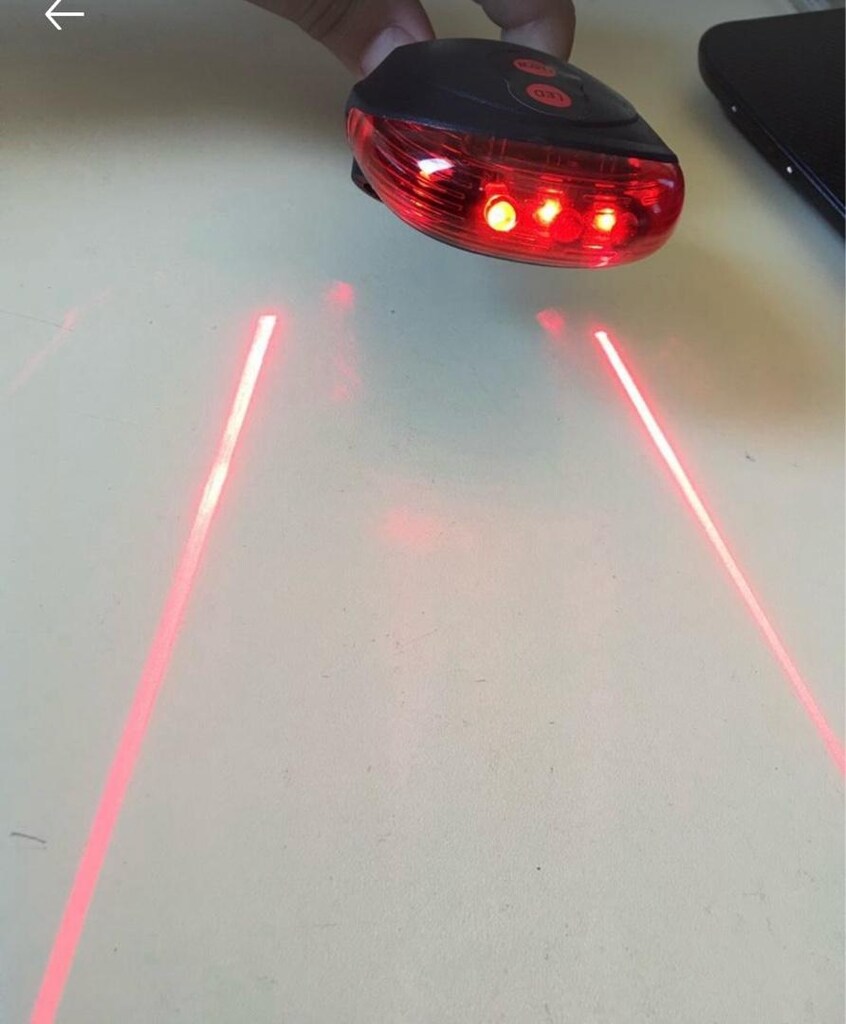 Lazer Şeritli Bisiklet Işığı Pilli - 9