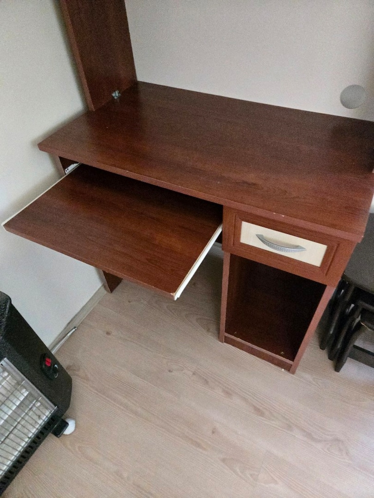 Raflı, Dolaplı ve Sürgülü Klavyelikli İkinci El Çalışma/Bilgisayar Mas - 3