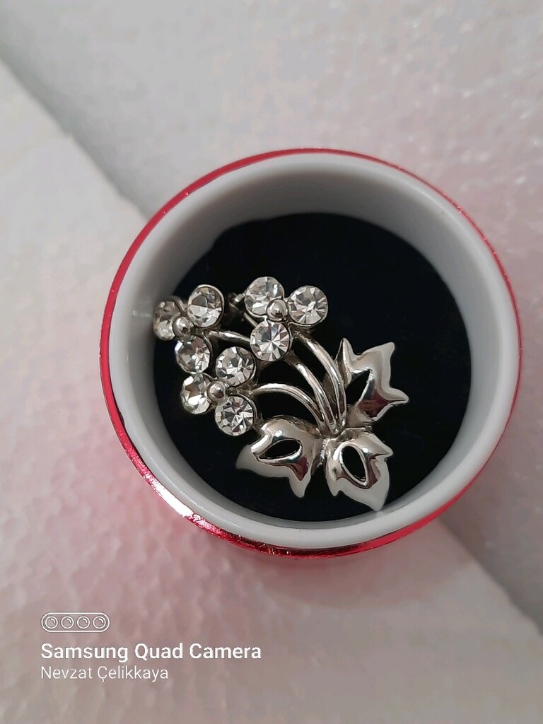 ZİRKON TAŞLI KADIN BROŞU (LÜTFEN AÇIKLAMAYI OKUYUNUZ) - 8