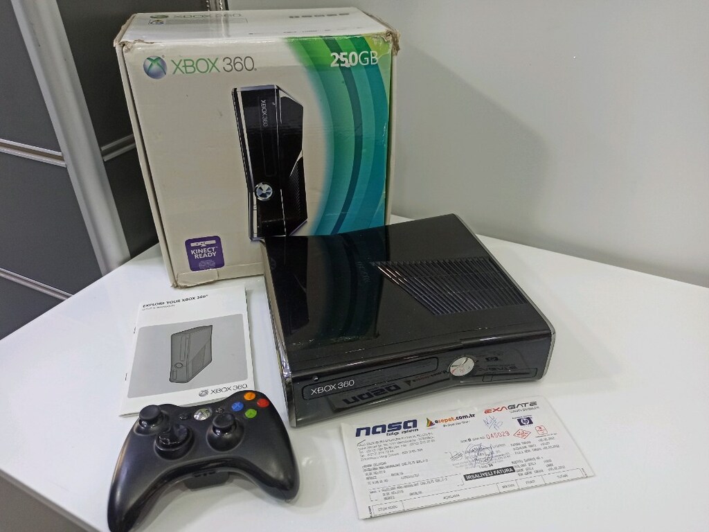 Xbox 360 Slim 250 GB Tek Kol Kinect Kamera Full Orjinal Kutulu Koleksi - 5