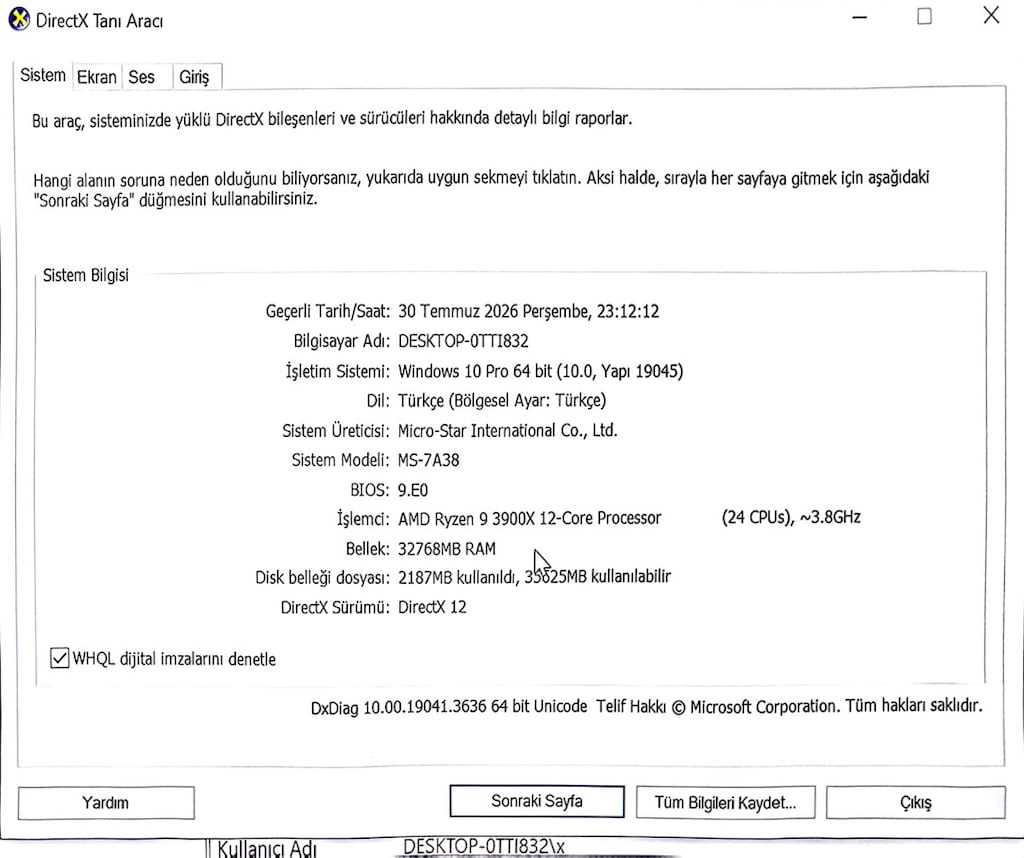 SATILIK YÜKSEK PERFORMANSLI OYUNCU / İŞ İSTASYONU PC Bilgisayar - 3