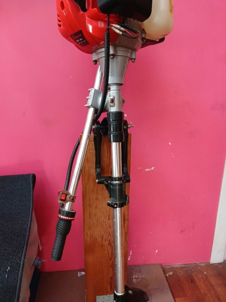 hava soğutmalı, 2 zamanlı Mitsuyama dıştan takma bot/tekne motoru - 4