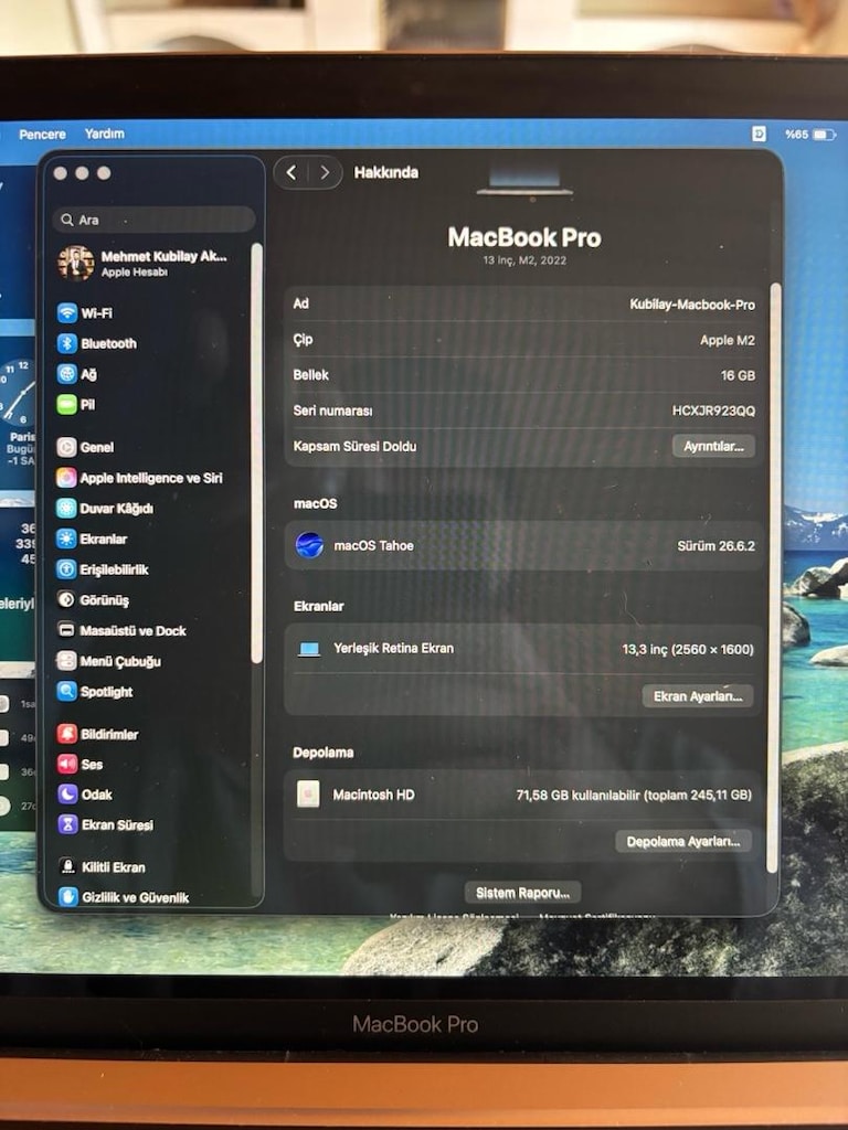 MacBook Pro M2 13" – 16 GB RAM / 256 GB SSD – Kutu & Fatura Tam - 3