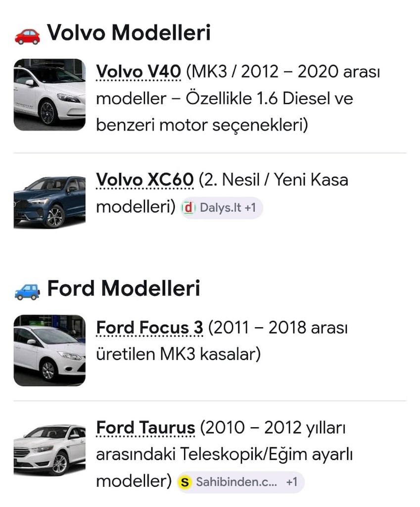 FORD FOKUS 3-3.5- TAURUS-VOLVO ORİJİNAL DİREKSİYON KOLONU VE MAFSALI - 6