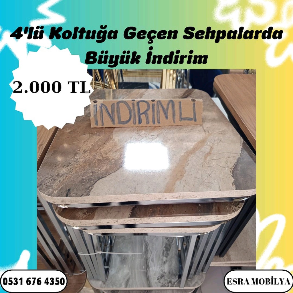 Kampanyalı Nakite Özel Gel Ala Özel Koltuğa Geçe Bilen Sehpa Modellerm - 14