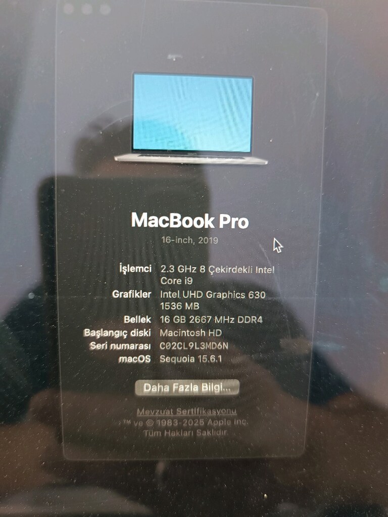 COK TEMİZ KULLANILMIŞ MACBOOK PRO 16 inch 1 TB 16 GB RAM - 2