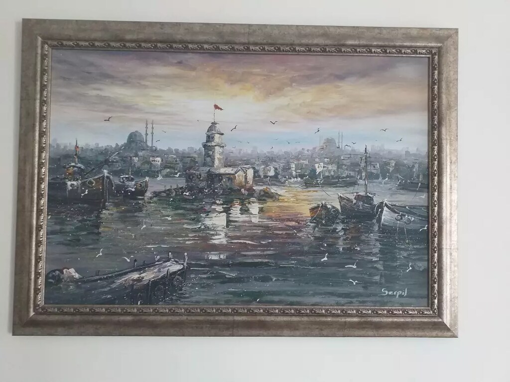 Yagliboya Tablo.Istanbulda kar...