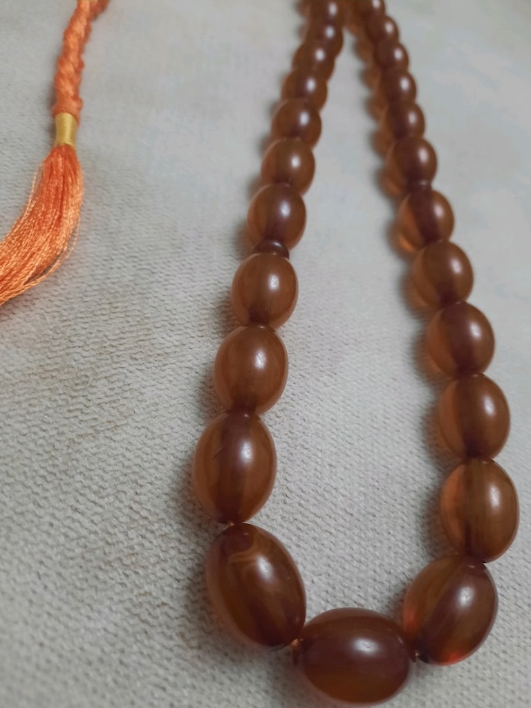 sandık malı iri sıkma kehribar tesbih - 8