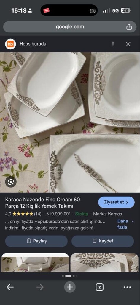 karaca nazende yemek takımı 60 kişilik - 2