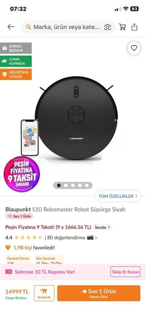 BLAUPUNKT ROBOT SÜPÜRGE - 4