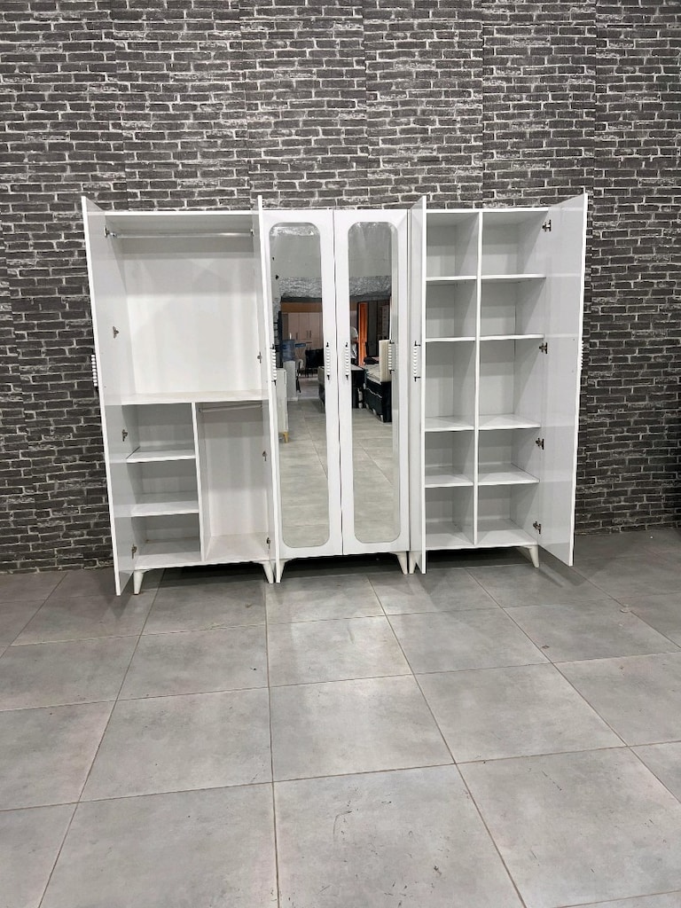 MDF 6 kapaklı elbise dolabı - 12