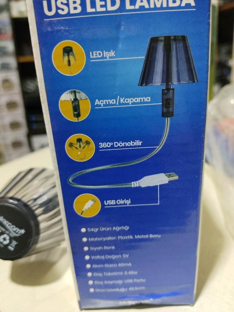 YENİ KUTUSUNDA USB LED ABAJUR LAMBA - 5