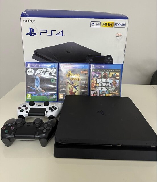 PS4 Slim 500 GB | 2 Kol | 3 Oyun | Kutulu | Temiz