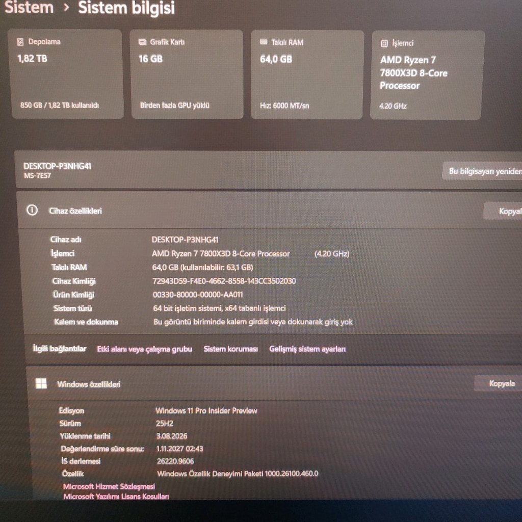 Güçlü Gaming PC Seti + Philips Evnia 2K 260Hz Monitör - 12