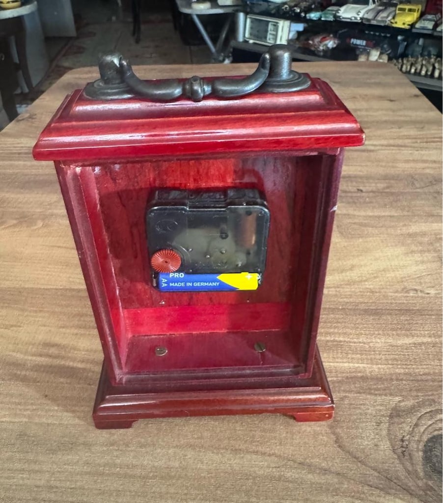 Vintage Ahşap Kuvars Dekoratif Masa Saati Çalışır durumda 18x13 cm - 13
